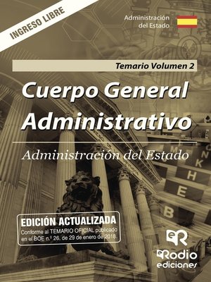 cover image of Cuerpo General Administrativo. Administración del Estado. Temario. Volumen 2. Ingreso Libre